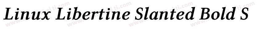 Linux Libertine Slanted Bold Slante字体转换